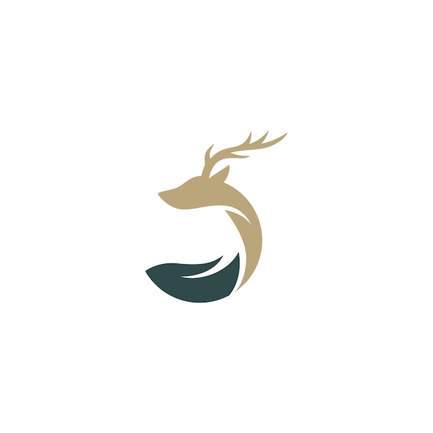 Vector deer head vector logo design