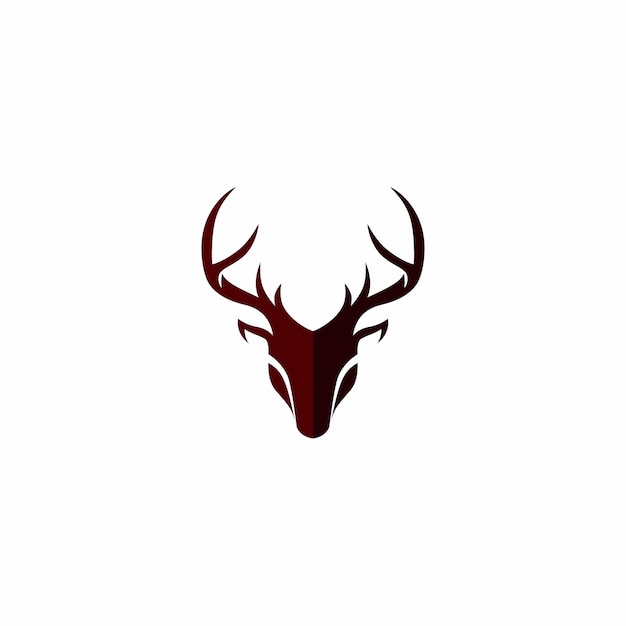 deer head vector logo design