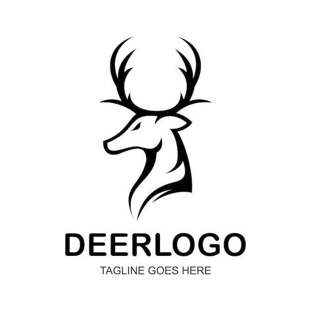 deer head vector logo