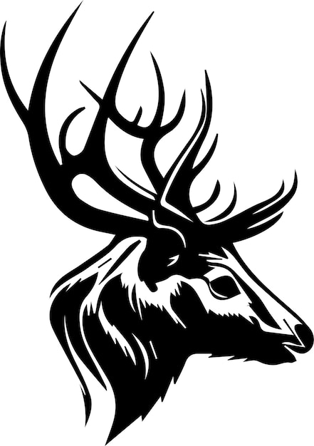 deer head vector logo