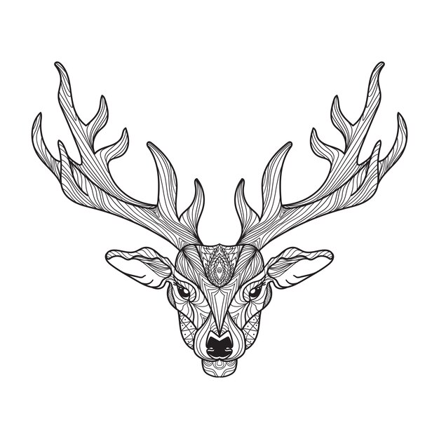 Deer Antler Outline Images - Free Download on Freepik