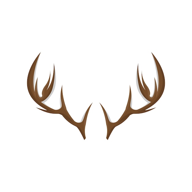 Vector deer horn logo animal vector minimalist simple design illustration symbol icon