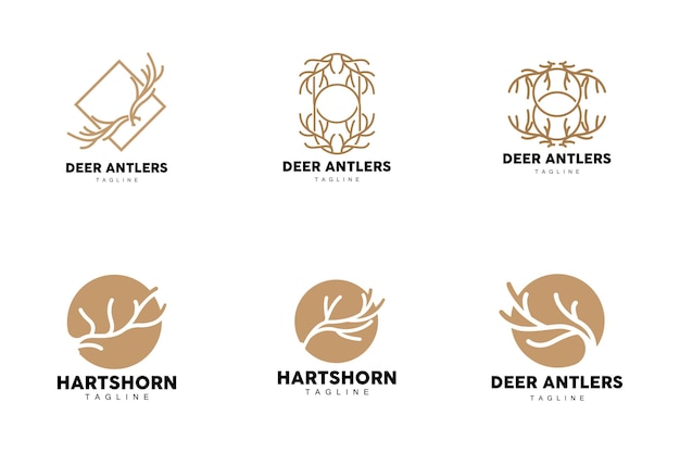 Deer Horn Logo Design Horn Animal Illustration Minimalist Simple Symbol Icon