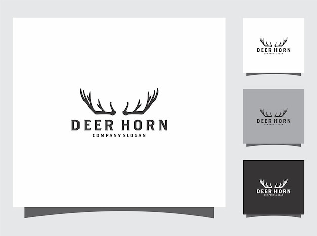 Vector deer horn logo