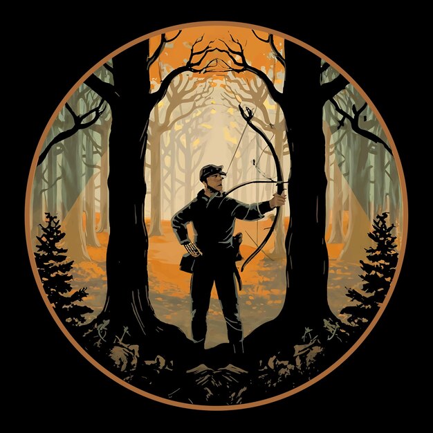 Vector deer hunting t shirt design