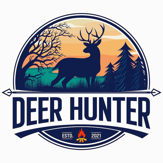 Vector deer hunting