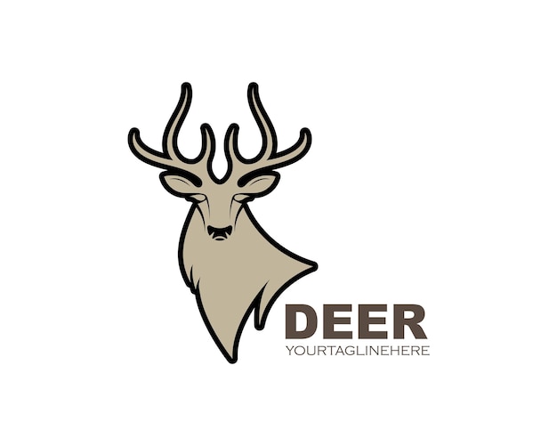 Deer ilustration logo vector