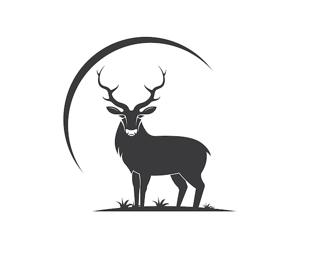 Deer ilustration logo vector