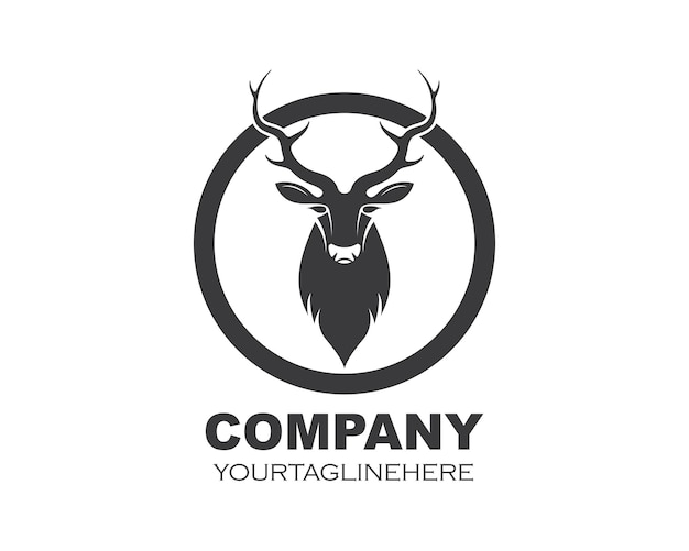 Deer ilustration logo vector