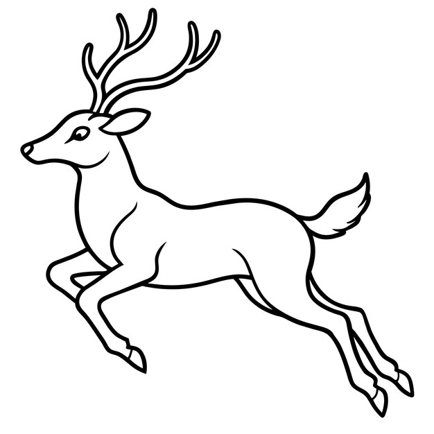 Vector deer line art design