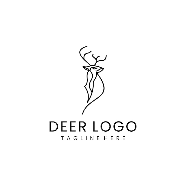 Deer logo design icon vector