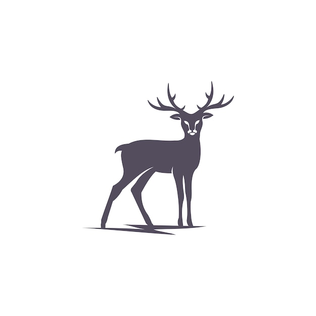 deer logo design symbol template