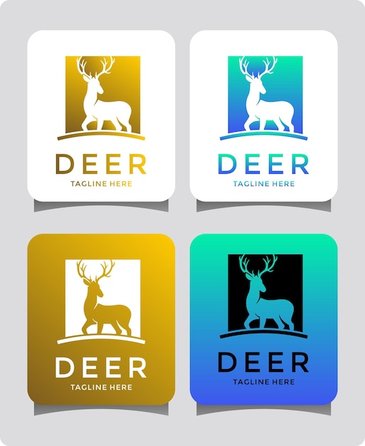 deer logo design template