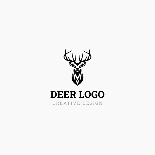 Deer logo design template