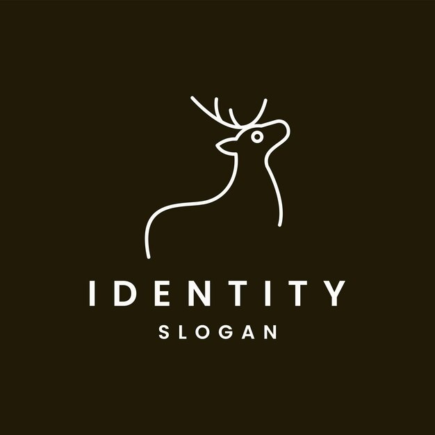 Deer logo design vector graphic idea creative