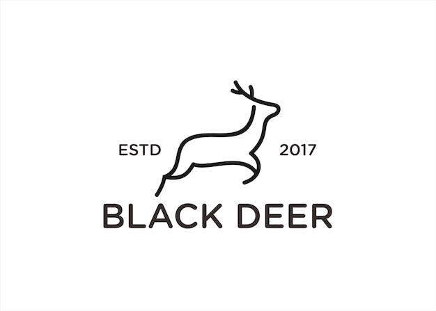 deer logo design vector illustration