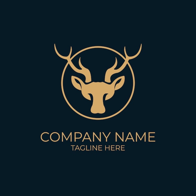 Deer logo design vector