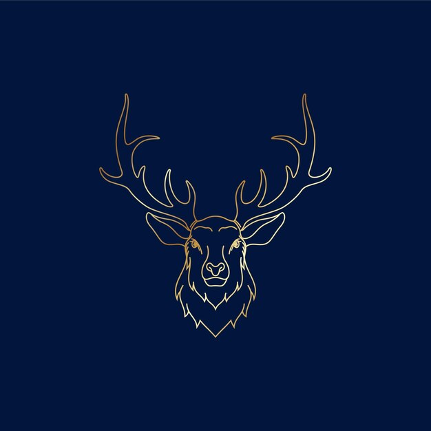 Vector deer logo design