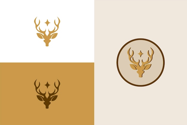 Deer logo icon designs vector