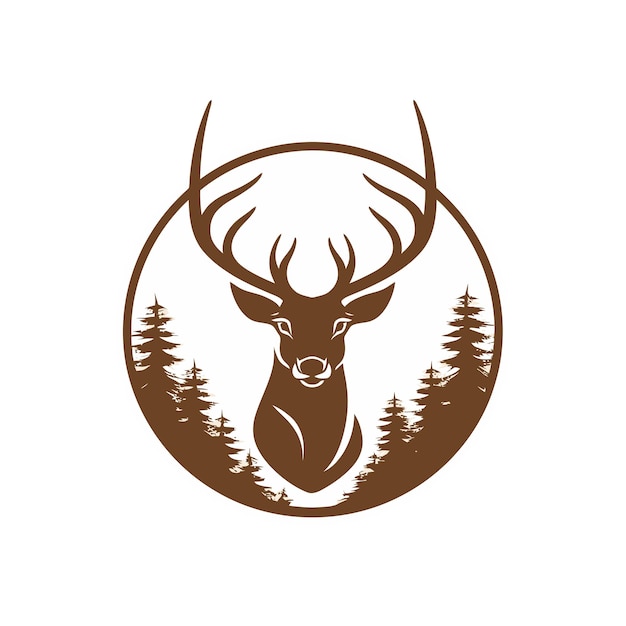 Deer Logo Illustratie Vector Design Template