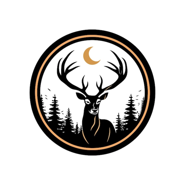 Deer Logo Illustration Vector Design Template