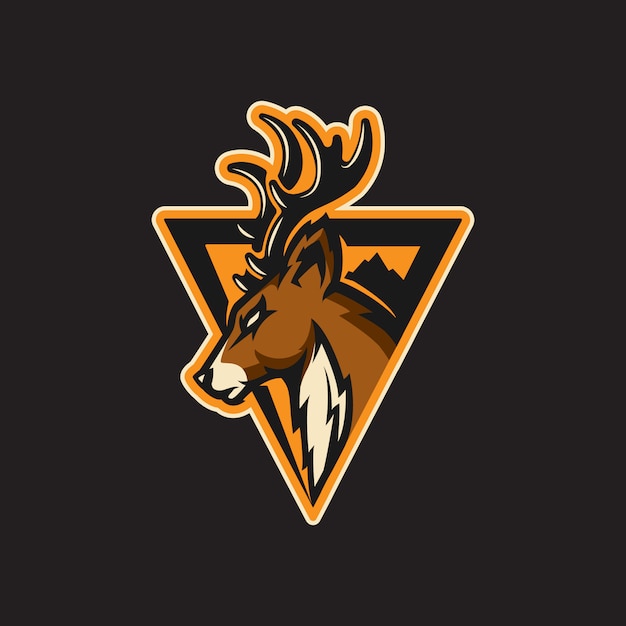 Vector deer logo sport