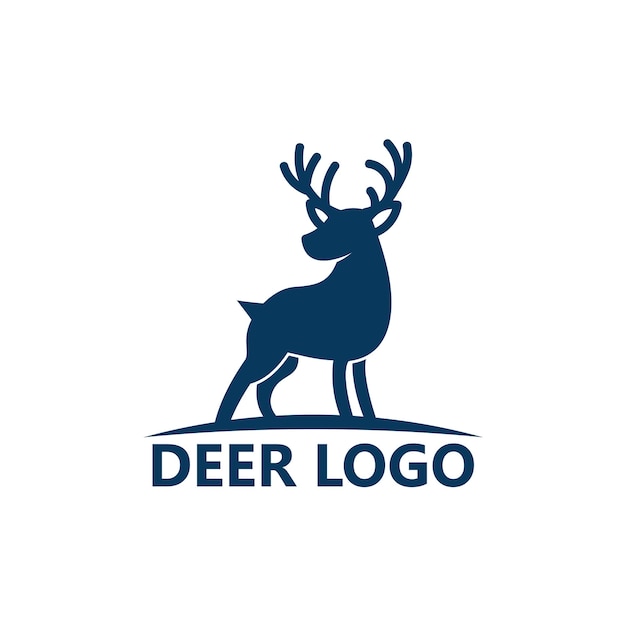 Deer logo template design vector