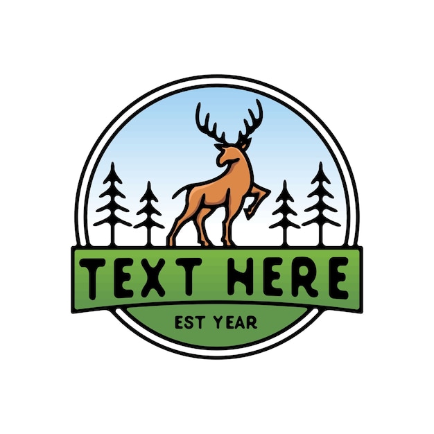 Deer Logo Template Monoline