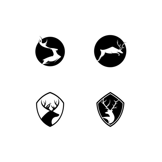 Vector deer logo template vector icon illustration design