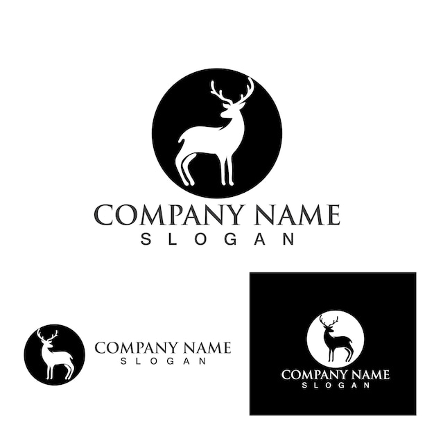 Deer Logo Template vector icon illustration design