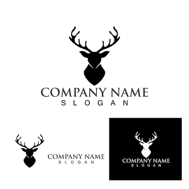 Deer Logo Template vector icon illustration design