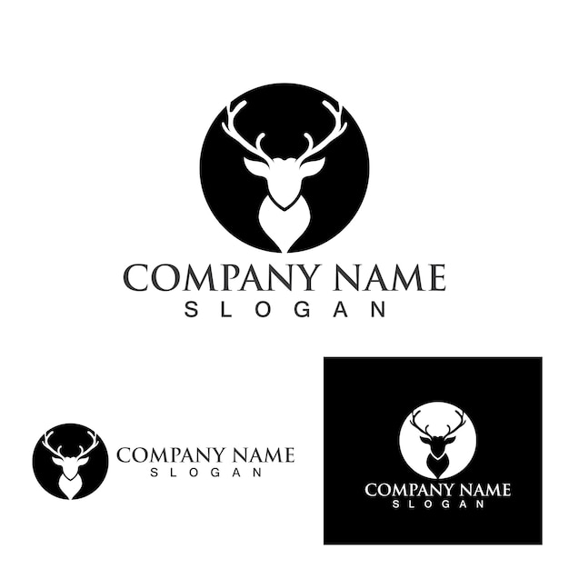 Deer Logo Template vector icon illustration design