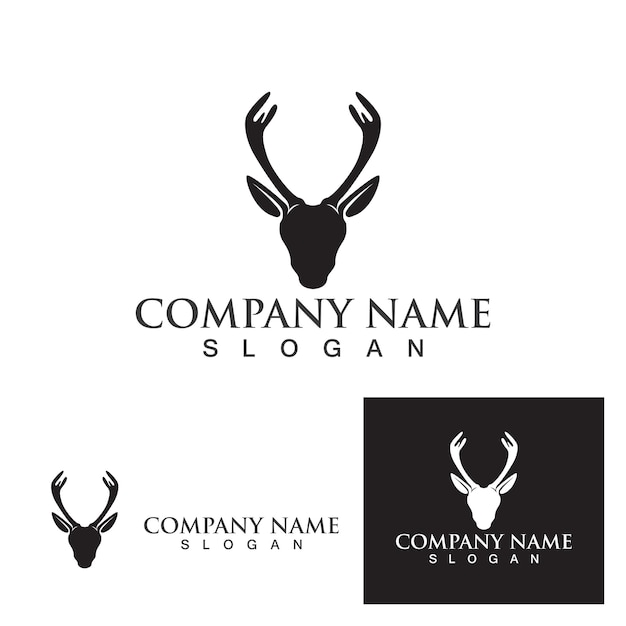 Deer Logo Template vector icon illustration design