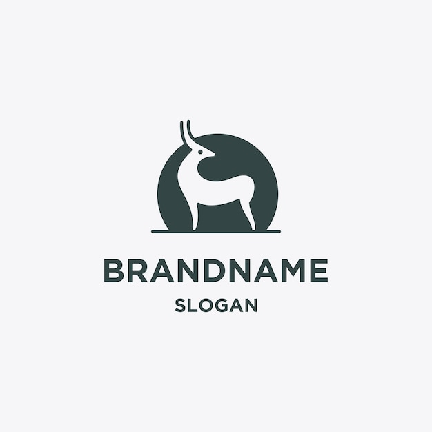 Deer logo template vector illustration design