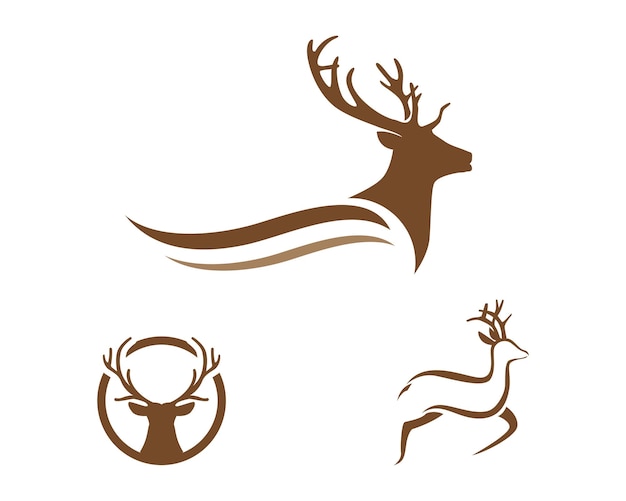 Шаблон логотипа Deer