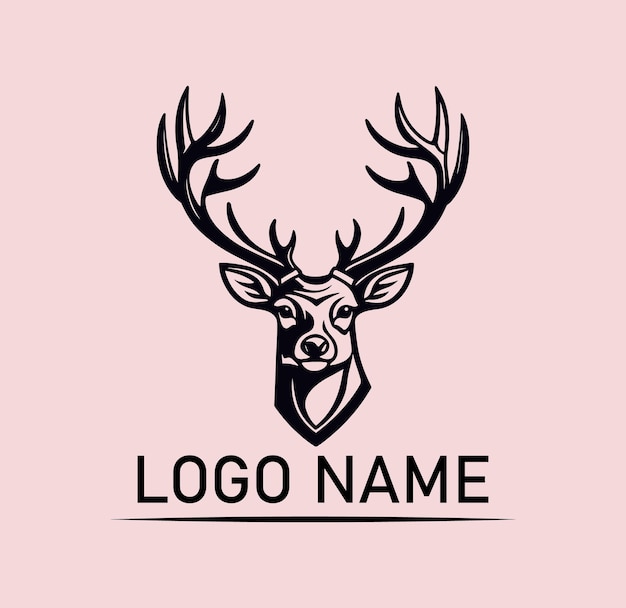 Vector deer logo template