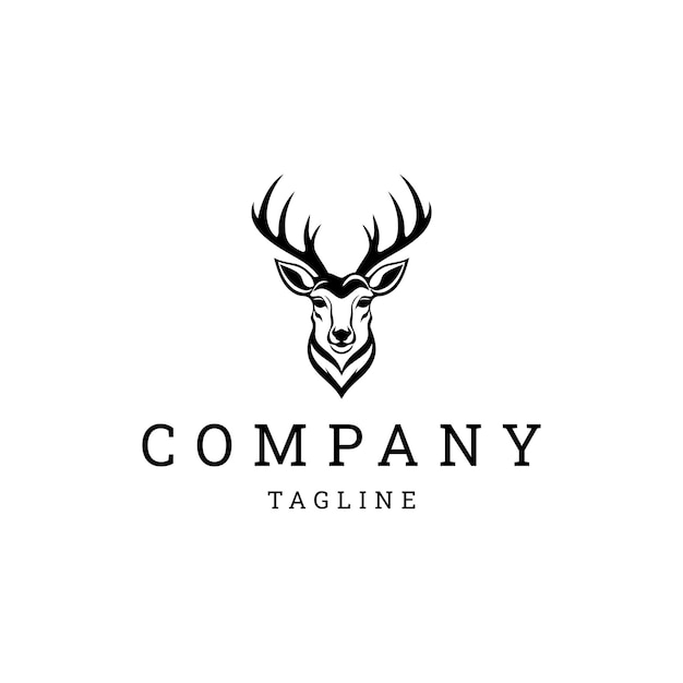 鹿のロゴのベクトルデザインテンプレート
