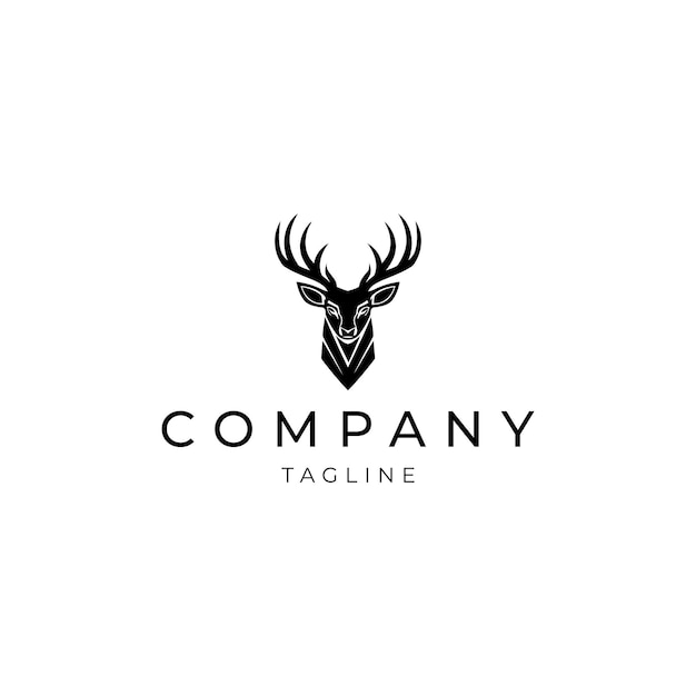 Шаблон векторного дизайна логотипа оленя
