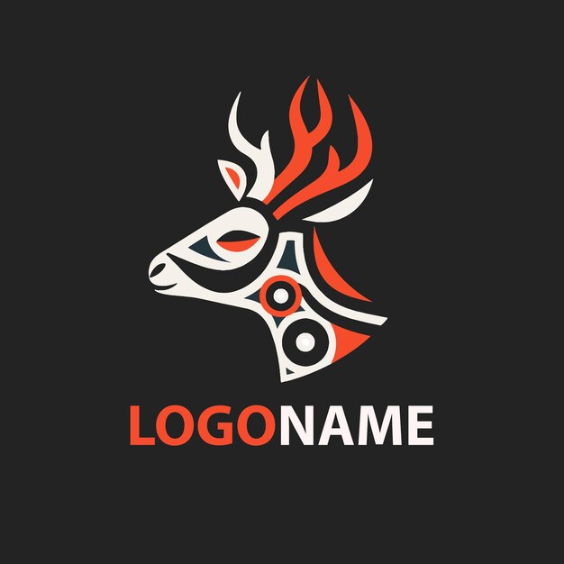 Vector deer logo vector design