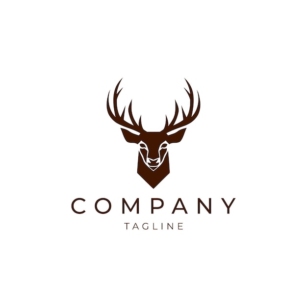 Deer logo vector icon design template