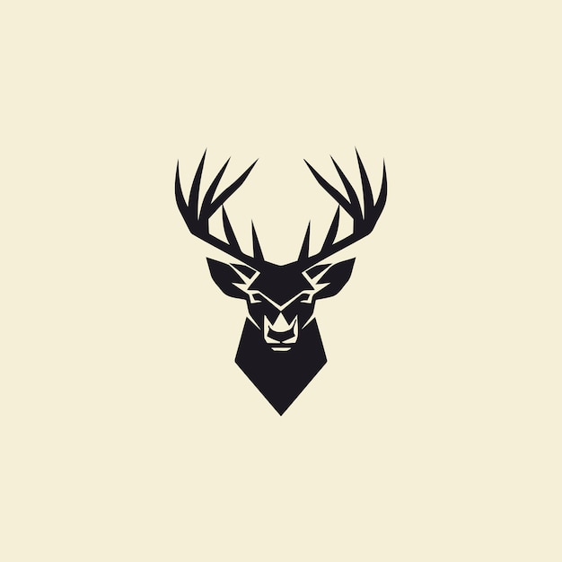 Шаблон дизайна векторной иконы логотипа оленя