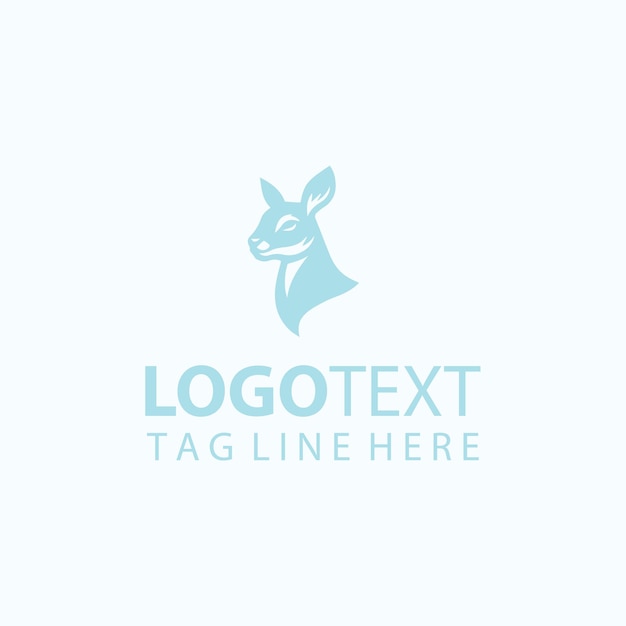 鹿のロゴのベクトルイラスト