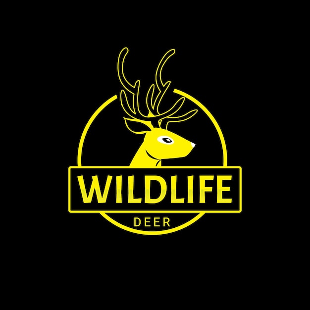 Deer Logo with black background