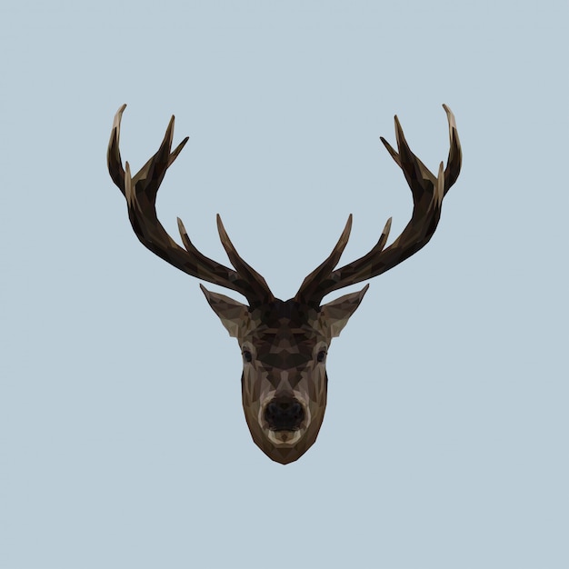 Vector deer low poly