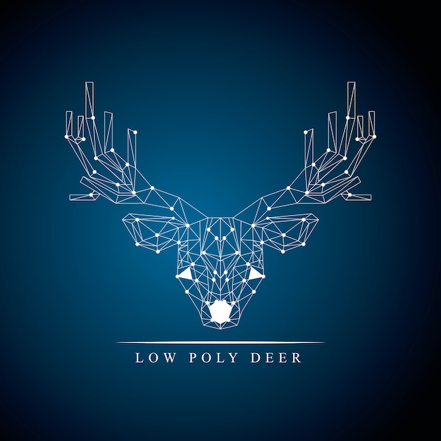 Vector deer low poly