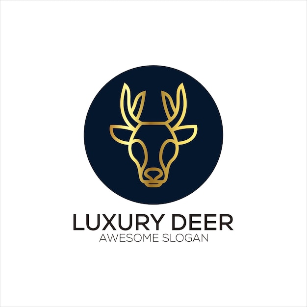 deer luxury colorful logo gradient vector