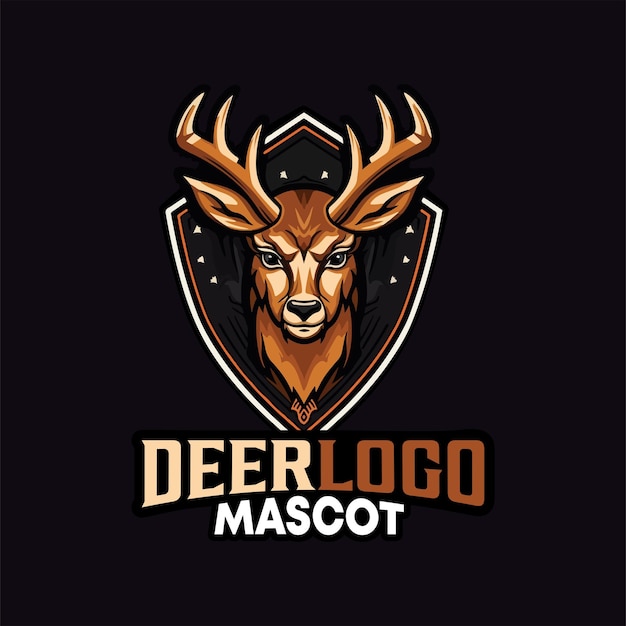 Deer Mascot Logo Design Deer Vector