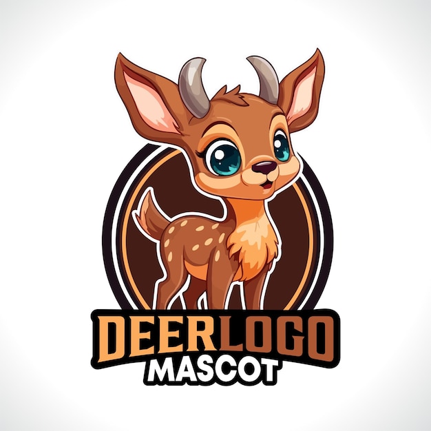 Deer Mascot Logo Design Deer Vector