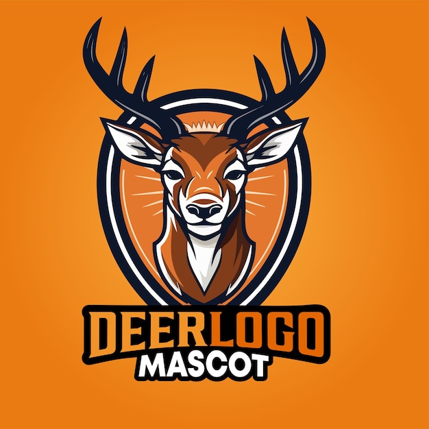 Deer Mascot Logo Design Deer Vector