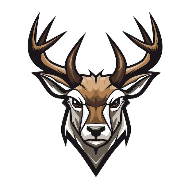 Vector deer mascot logo